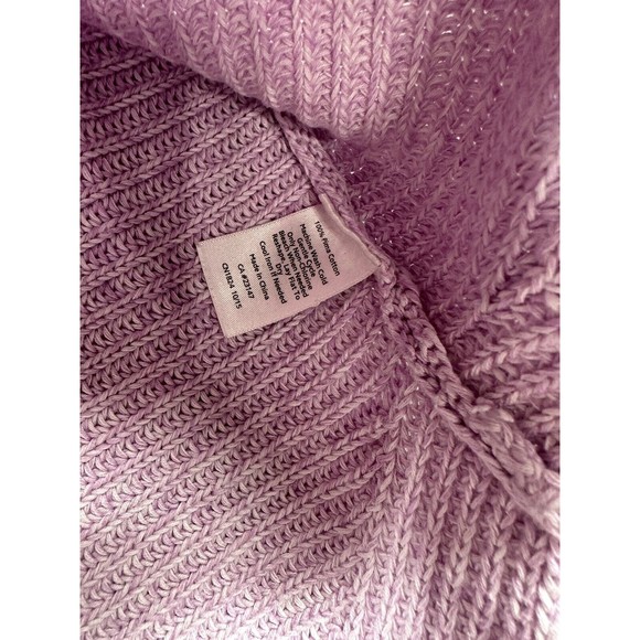 Talbots Sweater Women Purple Knit L Large‎ Long Sleeve Crew Neck Pima Cotton - Picture 4 of 8